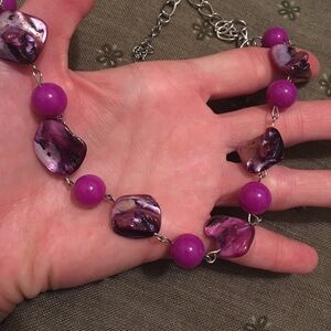 Amber Fashion Purple Beaded Necklace